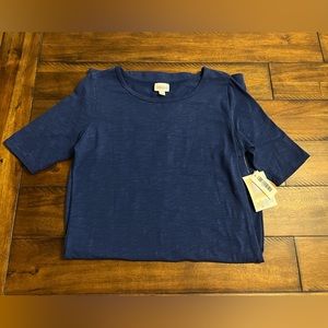 LulaRoe Dusty Blue Julia Dress - L - NWT